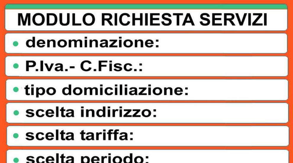 Modulo Richiesta Servizi - Domiciliazione Sede Legale "Business Center Roma S.r.l. "